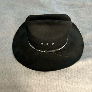 ACE HY ARIZONA Black Cowboy Hat with Decorative Band Size 6 7/8